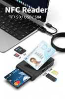 Best-selling Contact + NFC Multi-functional USB 2.0 Smart Card Reader IC ID SIM SD TF Card Readers