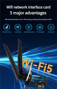 WiFi5 AX1200M <span class=keywords><strong>Carte</strong></span> réseau <span class=keywords><strong>PCI</strong></span>-E double bande Gigabit Desktop PCIE avec 4.2 pour <span class=keywords><strong>Bluetooth</strong></span> 5DB <span class=keywords><strong>PCI</strong></span> Interface Type Support WIN8/10/11 - Product Image 2