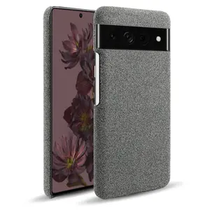 Casing penutup belakang kulit kanvas nyaman kain tekstil untuk Google Pixel 9 Pro XL 5G 8 6A 7 Pro 5G 2XL 3A