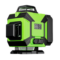 Niveau laser vert 4D à auto-nivellement 16 lignes 520nm 2mm, 360° intérieur/extérieur, batterie Li-Ion 18V DC, qualité industrielle, modèle G16