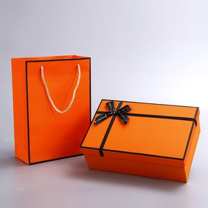Boîte-cadeau exquise pour cosmétiques, boîte-cadeau <span class=keywords><strong>orange</strong></span> ciel, boîte-cadeau avec nœud papillon, parfum, rouge à lèvres, en stock - Product Image 4