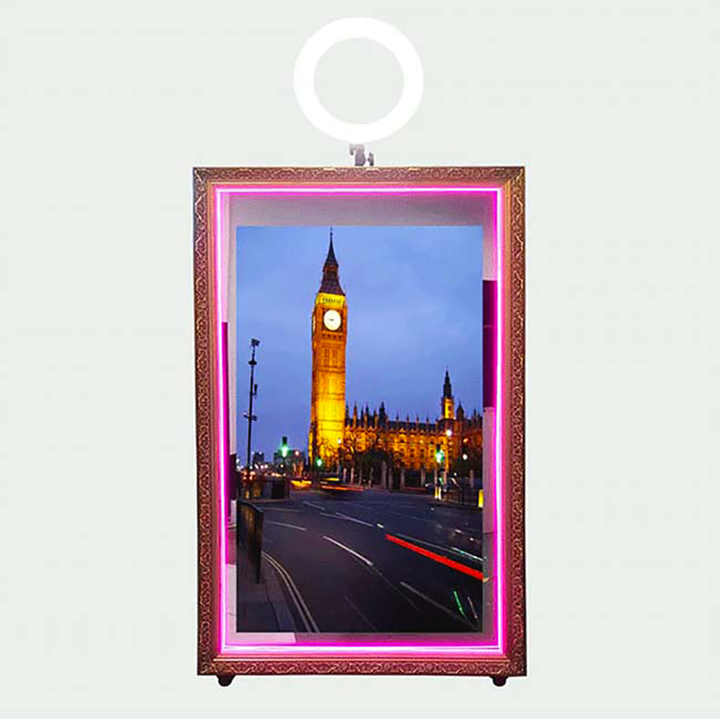 Infinite Mirror Wedding Photo Booth Prop Mirror Booth With Fill Light ...