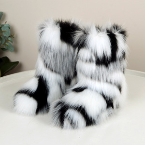 Wholesale 2026 New Vintage Long Fur Snow Boots. Soft, Comfortable, Fluffy Winter Fashion Short Boots for Ladies - Product Image 3