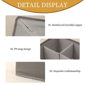 Boîte de rangement pliable pour placard, vente en gros d'usine, pour sous-vêtements, chaussettes, cravates, ceintures, organisateur de tiroir - Product Image 2