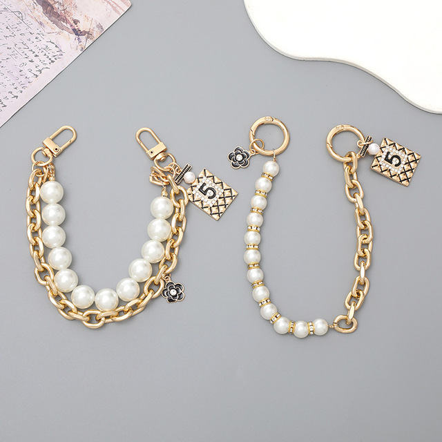 Handle Bags Chains Small Fragrant Wind Pearls Phone Case Chain