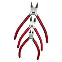Fournitures d'outils pour bijoux Série MTC 150mm Pince à poignée en plastique rouge Coupe-fil Lame plate Pince coupante pour bijoux en métal