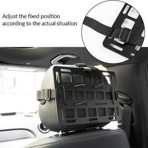 Organisateur de pare-soleil de voiture, panneau MOLLE en ABS, planche de rangement tactique pour gadgets d'intérieur de véhicule - Product Image 2