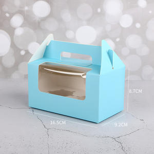 Boîte à pâtisserie blanche personnalisable avec fenêtre transparente, emballage de boulangerie jetable écologique pour gâteaux et desserts - Product Image 6