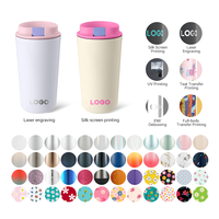Vente directe d'usine, tasse à café en acier inoxydable portable avec logo personnalisé, avec couvercle anti-fuite, tasse de voyage
