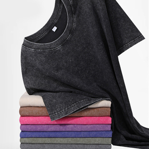 T-shirt Oversize Vintage in Cotone 260g per <span class=keywords><strong>Uomo</strong></span>, Stile Streetwear, Personalizzabile, Alta Qualità, Prezzo <span class=keywords><strong>di</strong></span> Fabbrica - Product Image 1