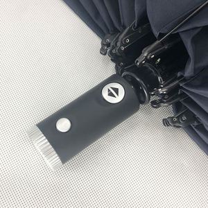 Paraguas Plegable Inverso de 3 Secciones con Mango de Linterna LED, Material de Lujo Resistente al Viento, con Tira de Seguridad y Puntos Reflectantes - Product Image 6