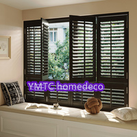 Volets de plantation Jaslousie Persiennes Volet de fenêtres Style simple Volets en bois et PVC pour fenêtre