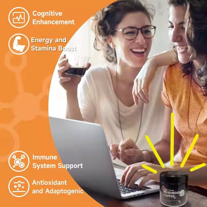 Poudre de supplément de café de champignon de marque privée personnalisable d'ODM/OEM pour le soulagement du Stress adulte 5g dose 250g bouteille - Product Image 5