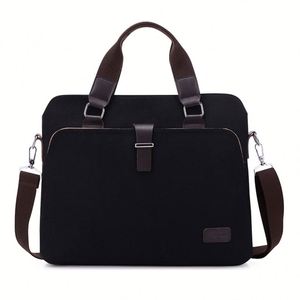 Best Selling Men's Briefcase <b>Canvas</b> Portable Laptop Case with Soft Cotton Lining Protective Briefcase <b>Bag</b> with Handle - Product Image 1