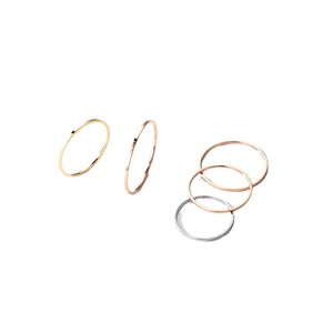 패션 미니멀리스트 스테인레스 스틸 18K 골드 도금 PVD 링 변색없는 일반 로즈 골드 다목적 보석 액세서리 파티 - Product Image 6