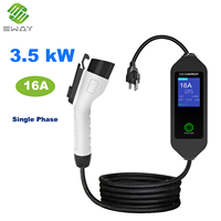 Chargeur EV portable de haute qualité, type 1, prix bas, station de recharge pour voitures électriques, courant réglable 3,5 kW