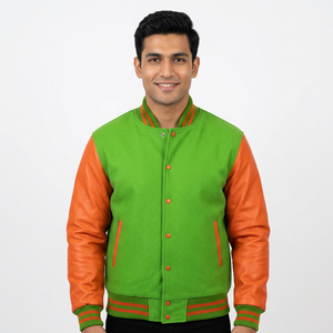 Custom Design Winter Varsity Jacket <b>Men</b> High Street Style Fashionable Breathable Canvas Stand Waterproof Windproof Hooded - Product Image 1