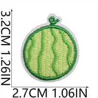 En gros, mini-patchs en tissu brodés thermocollants faits main, motifs mignons de nourriture (crème glacée, fruits, bonbons, sushi, boissons) pour sacs DIY