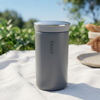 Mug isotherme classique de bureau 350 ml (12 oz) en acier inoxydable à double paroi, isolé sous vide, portable avec couvercle, personnalisable avec logo