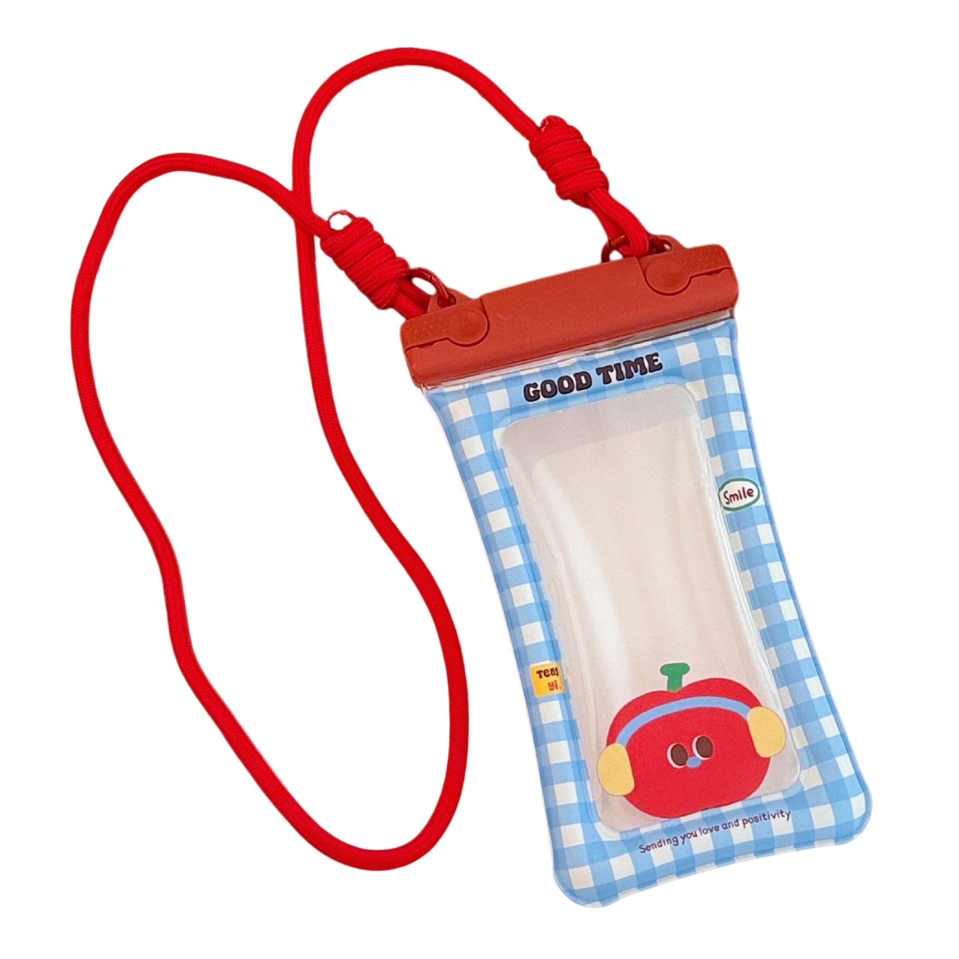 3 red-waterproof earphone bag for apple devices