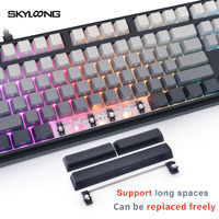104 inalámbrico al por mayor perilla de teclado mecánico teclado inalámbrico RGB grabado lateral intercambiable en caliente para dispositivos Android IOS Windows