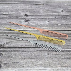 <b>Creative</b> <b>Gift</b> Long Handle Metal Rat Tail Comb With Custom LOGO - Product Image 5
