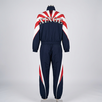 Survêtements personnalisés en gros, ensembles unisexes, survêtements pour hommes coupe ample, ensemble en nylon imperméable, costumes à rayures contrastées pour homme