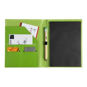Portofolio Bisnis PU Organiser Notebook Folder Kulit Junior Padfolio dengan Pen Loop
