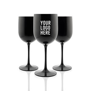 Individuelles Logo 16oz Bruchsichere Weingläser, Schwarzes Kunststoff-Stielglas für Partys - Product Image 1