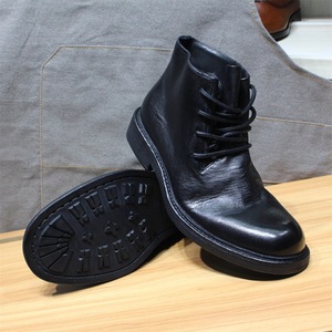 Nuevas botas artesanales Solidite: lujosa suela de cuero genuino, botines casuales de piel de vaca, botas hechas a mano de moda para hombres - Product Image 6