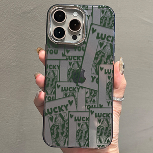 เคสโทรศัพท์แบบใสแวววาวสำหรับเล่นการ์ดที่โชคดีสำหรับ iPhone 17 16 15 14 13 12 PRO MAX กรอบ TPU เนื้อนิ่มกันกระแทกพร้อมเลนส์ป้องกัน - Product Image 2
