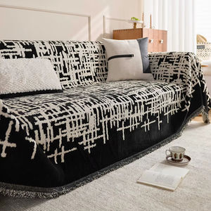 Funda de sofá de terciopelo <span class=keywords><strong>para</strong></span> Patio DE VIDA MODERNA, juego completo de fundas de <span class=keywords><strong>tela</strong></span> protectora, sillón de chenilla estampado, toalla de sofá elegante - Product Image 1