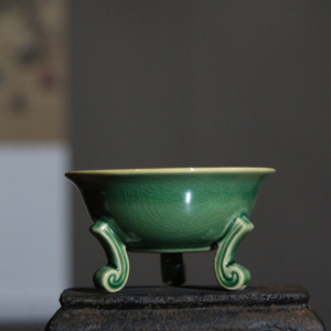 Pot à Bonsaï en Céramique, Glacure Craquelée Celadon, Style Four Ru, Design Antique, Pot de Fleurs, Jardinière - Product Image 3