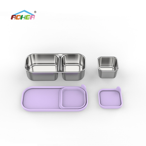 Lonchera Térmica de Acero Inoxidable Aohea, Hermética, Tipo Bento, para Niños, Oficina, Almuerzo, Refrigerios, Contenedor de Alimentos Portátil - Product Image 2