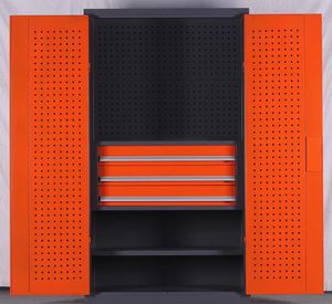 ตู้เก็บเครื่องมือเหล็กอเนกประสงค์ 2 ประตู จากโรงงานโดยตรง ตู้เครื่องมือโลหะ โต๊ะทำงานเหล็ก รถเข็นเครื่องมือเหล็กสำหรับโรงงาน - Product Image 2