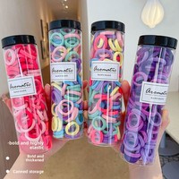Élastique à cheveux extensible et doux pour enfants, couleur bonbon, en forme de serviette, avec boucle pour le pouce, pour petites filles et bébés filles
