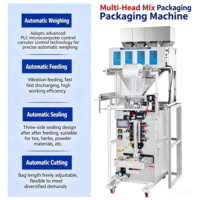 Machine d'emballage automatique multi-têtes pour granulés, ensacheuse, remplisseuse, mélangeuse multi-matériaux pour sachets de film alimentaire, noix, bonbons, snacks
