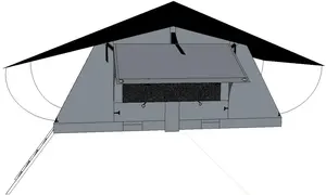 निविड़ अंधकार छत से 4WD Offroad कार डेरा डाले हुए छत के ऊपर तम्बू सूरज आश्रय तम्बू फैक्टरी के साथ जहाज के लिए तैयार