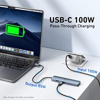 BENFEI 6-IN-1 USB-A/USB-C MULTI-PORT HUB 4K 60Hz HD MI PD 100W 1000Mbps Ethernet USB3.0x3