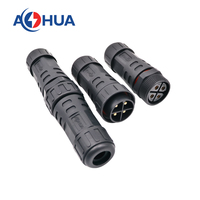 Haute qualité 4Pin 25A DC adaptateur secteur M29 mâle femelle circulaire câble prise IP68 assemblage Type de vis panneau mâle femelle prise