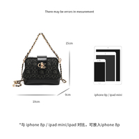 Sac à bandoulière en PU à imprimé géométrique pour femme avec fermoir à fermoirs, logo et chaîne à billes, fabriqué en Chine WQ-5432R