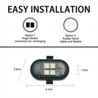 Nouvelle lumière d'avertissement stroboscopique sans fil télécommandée pour moto et drone, universelle, sept couleurs, clignotante, pour navigation