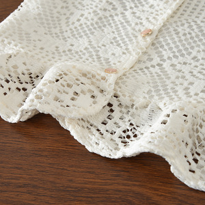 Set Estivo in Cotone Bianco per Ragazze, Due Pezzi con Top Senza Maniche e <span class=keywords><strong>Pantaloni</strong></span> a Gamba Larga, Completo 2 Pezzi per Bambine - Product Image 4