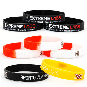 Promotional Gift Waterproof Sports Luminous Rubber Bracelets Silicone Personalized Wristbands With Logo Custom Wrist Bands