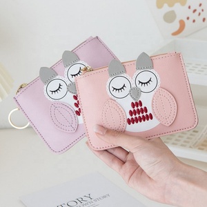 Cheap <b>Cute</b> Kawaii PU Slim Wallet Children Cartoon Portable Water Resistant Eco-Friendly Money Card Holder Zipper Mini Coin <b>Purse</b> - Product Image 4