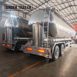 รถพ่วงบรรทุกสินค้าแบบถัง 2 เพลา 3 เพลา สำหรับบรรทุกแป้ง รถพ่วงไซโลซีเมนต์แบบตุรกี รถพ่วงบรรทุกซีเมนต์แบบถังขนาด 50 ตัน - Product Image 2