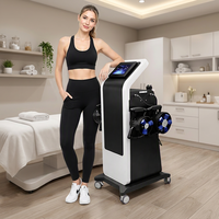 Nouvelle conception de machine de drainage lymphatique à rouleaux rotatifs à 360°, réduction de la cellulite, 4 poignées, prise US/UK