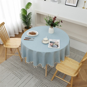 Mantel a Rayas con Borlas, Impermeable y Resistente al Aceite, Diseño Minimalista y de Color Puro para Eventos, Hoteles, Fiestas en Casa - Product Image 3