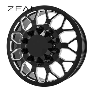 Jantes forgées ZFAN OEM Dually 20-30 pouces, design Deep Dish, noir chromé, couleur bonbon, 8x170 8x180 pour Ford Ram - Product Image 1