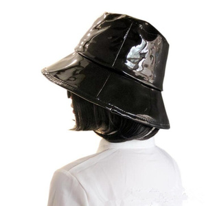 Sombrero de Pescador de Cuero PU de Ala Ancha <span class=keywords><strong>para</strong></span> <span class=keywords><strong>Mujer</strong></span>, Impermeable, Sombrero <span class=keywords><strong>para</strong></span> <span class=keywords><strong>Lluvia</strong></span>, Venta al Por Mayor - Product Image 2